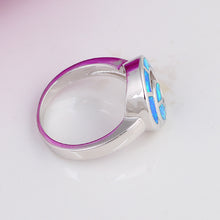 BlueFire Opal Shell Ring