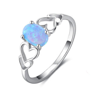 Heart Blue Opal