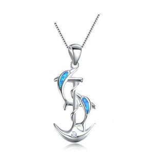 Dolphin Anchor Necklace